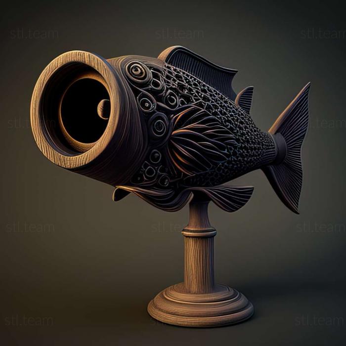 3D model Black fish telescope (STL)